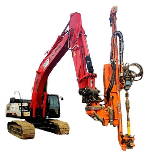 mini excavator rock drill attachments|drilling rig attachments for bobcat.